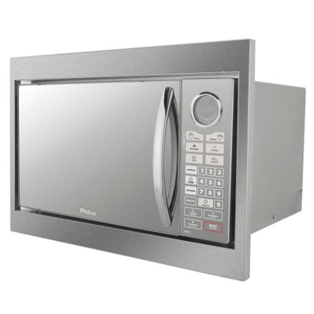 Microondas de Embutir Philco Espelhado 30L 220v PME31BM ClimaRio