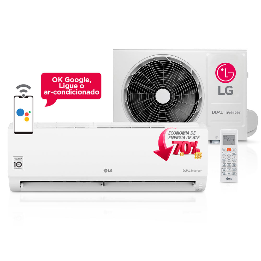 Ar Condicionado Split Hi Wall Dual Inverter Lg Voice 12000 Btus Quente E Frio 220v Clima Rio 8263