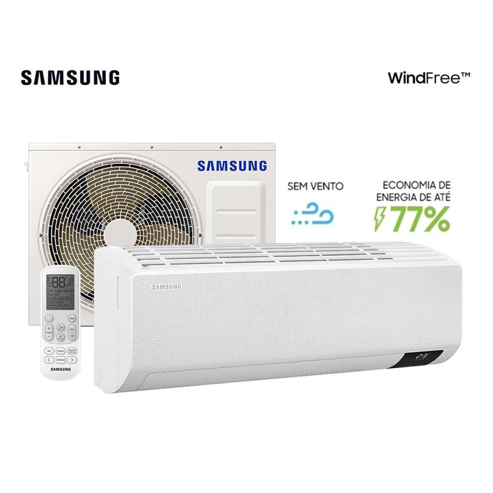 Ar Condicionado Split Inverter Samsung Windfree 12000 Btus Quente E Frio 220v Climario 0975