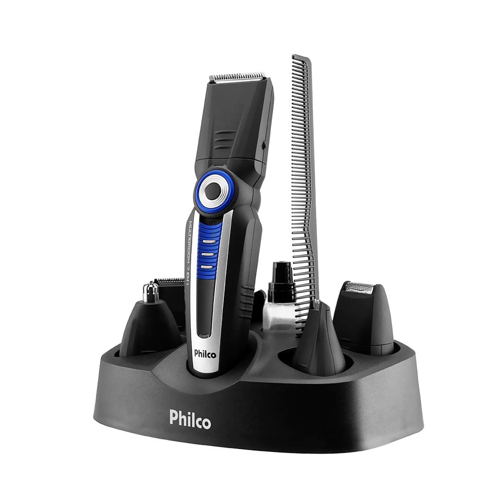 Aparador de Pelos Multigroom 7 em 1 Philco Preto/Prata Bivolt - Clima Rio