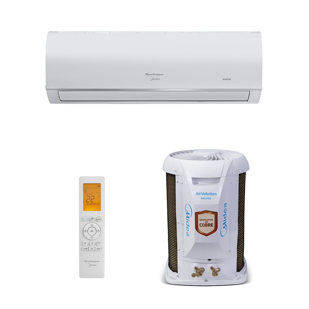 Ar Condicionado Split Hi Wall Inverter Springer Midea Airvolution Connect 22.000 Btus Frio 220V R-32 Ar Condicionado Split Hi Wall Inverter Springer Midea Airvolution Conect 22.000 Btus Frio 220v R-32