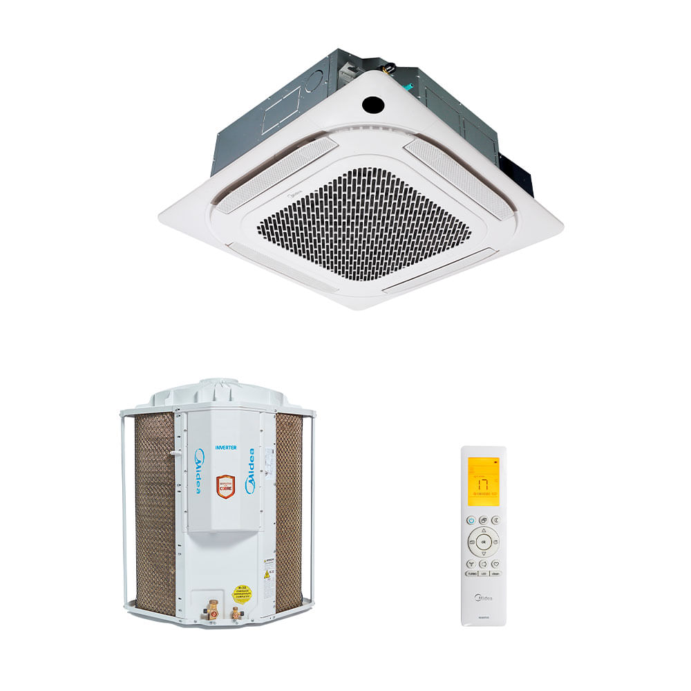 Ar Condicionado Split Cassete Midea Inverter 4 Vias Connect 24.000 Btus Frio 220v R-32