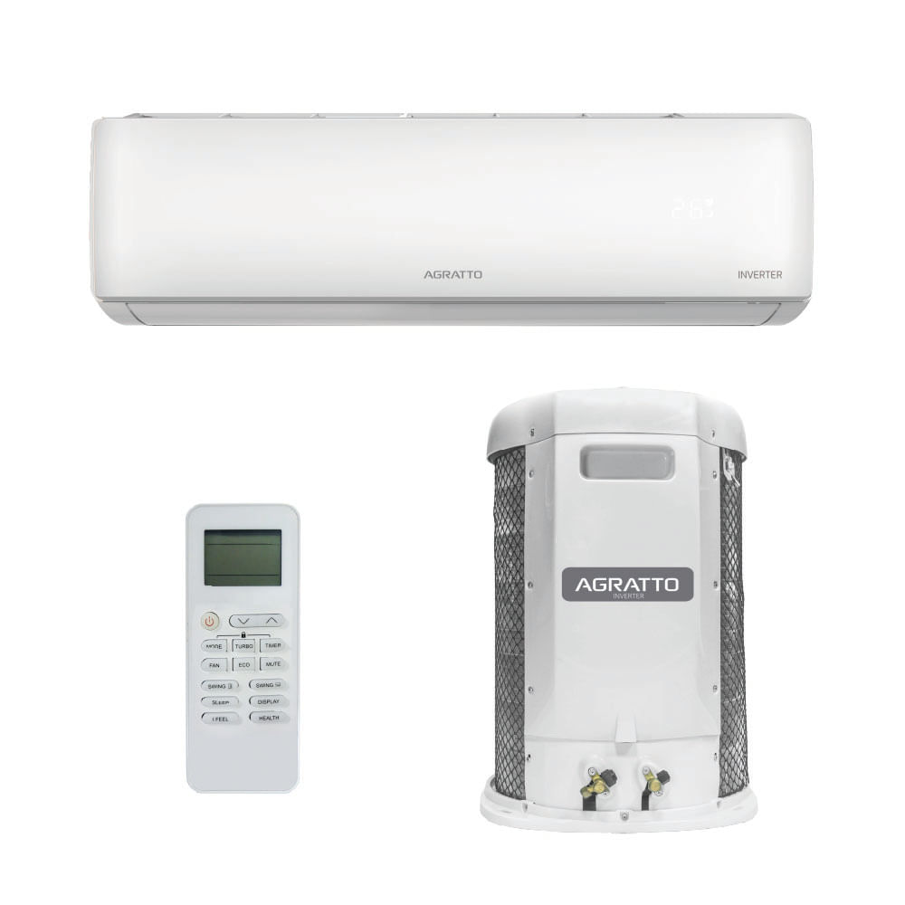 Ar Condicionado Split Hi Wall Agratto Zen Top Inverter 24.000 Btus Frio 220V R-32