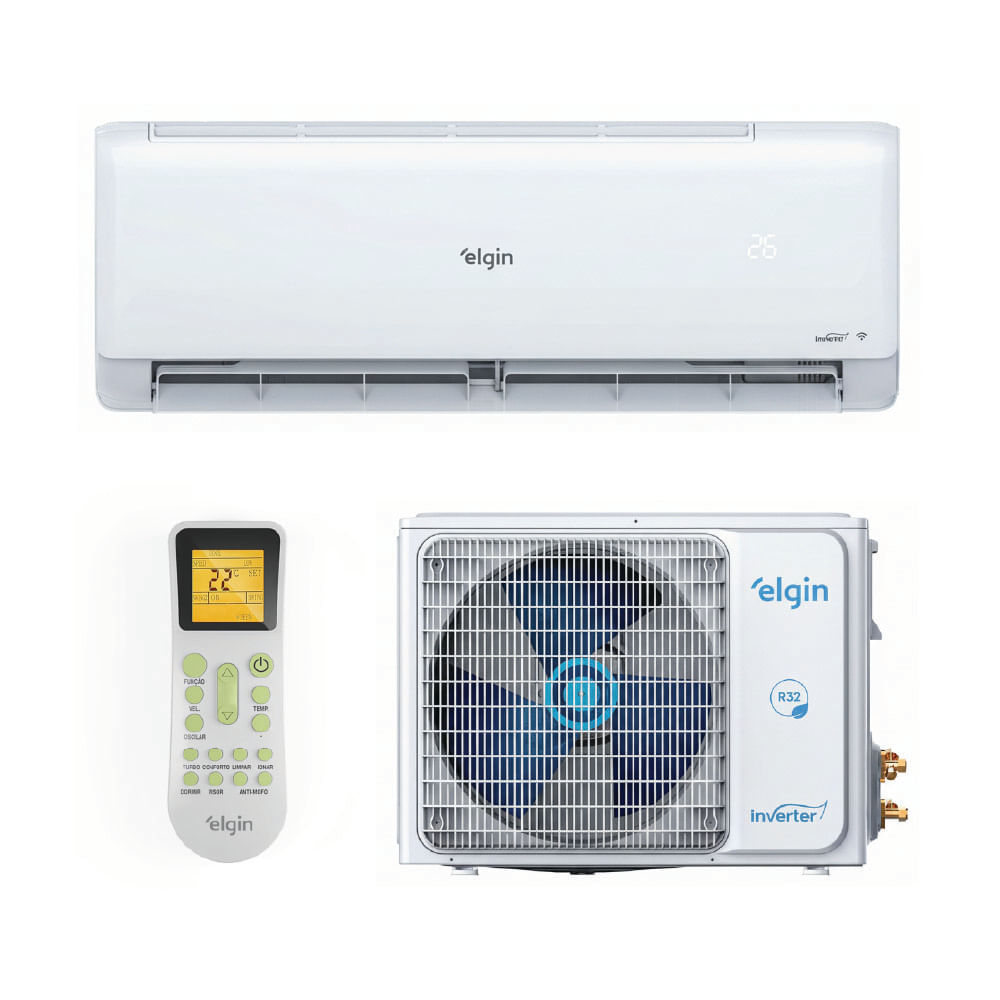 Ar Condicionado Split Hi Wall Elgin Eco III Connect Inverter 9.000 Btus Quente e Frio 220V R-32