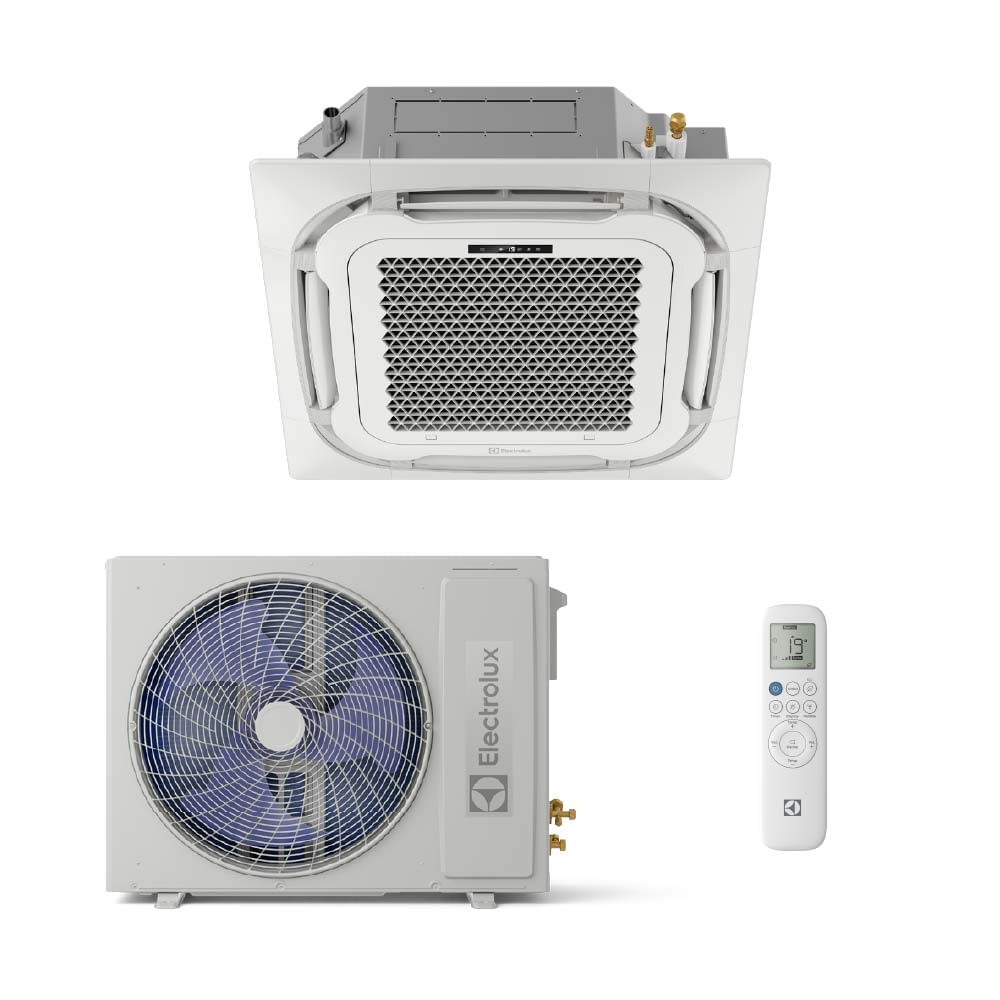 Ar Condicionado Split Cassete 8 Vias Efficient Electrolux Inverter 36.000 Btus Frio 220V R-32