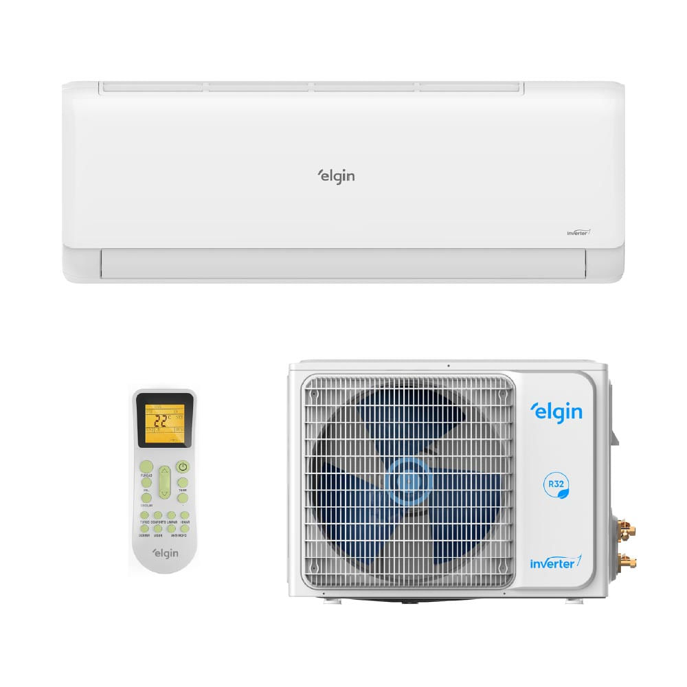 Ar Condicionado Split Hi Wall Eco III Inverter Connect Elgin 12.000 Btus Quente e Frio 220v R-32